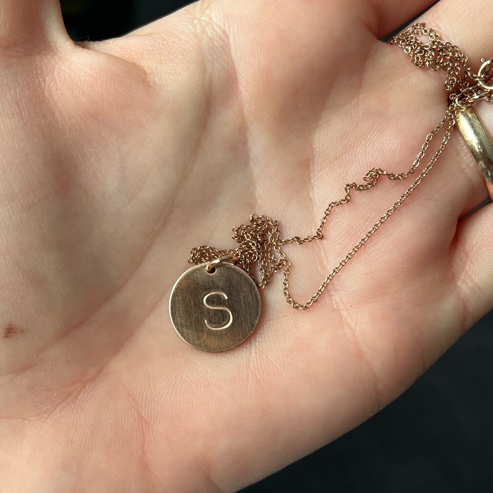 Rose Gold Initial Pendant Necklace